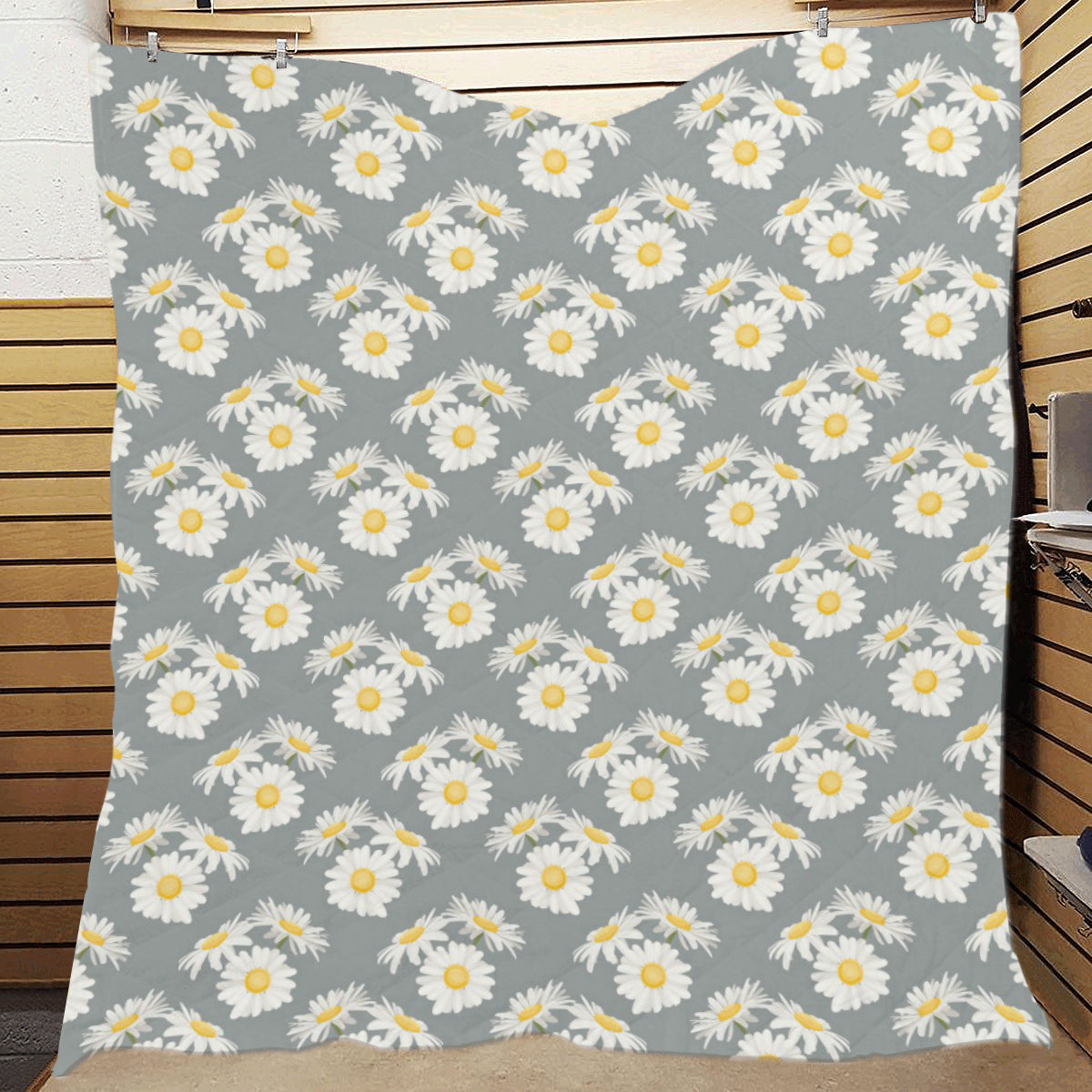 Daisy Pattern Print Design DS09 Premium Quilt