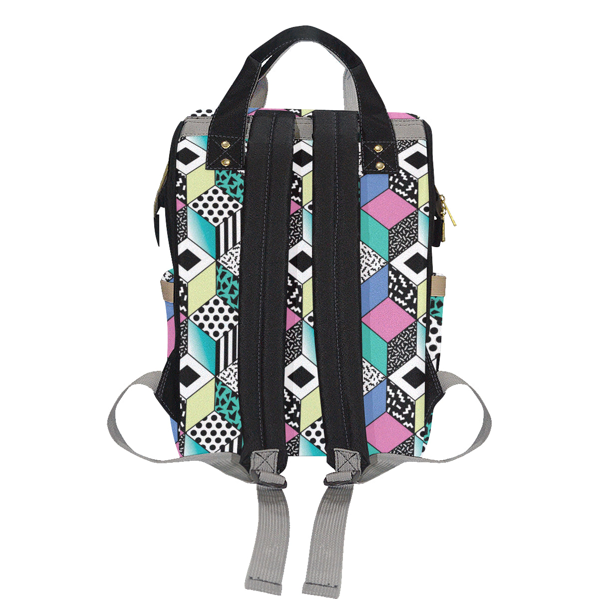 90s Pattern Print Design 3 Diaper Bag Backpack