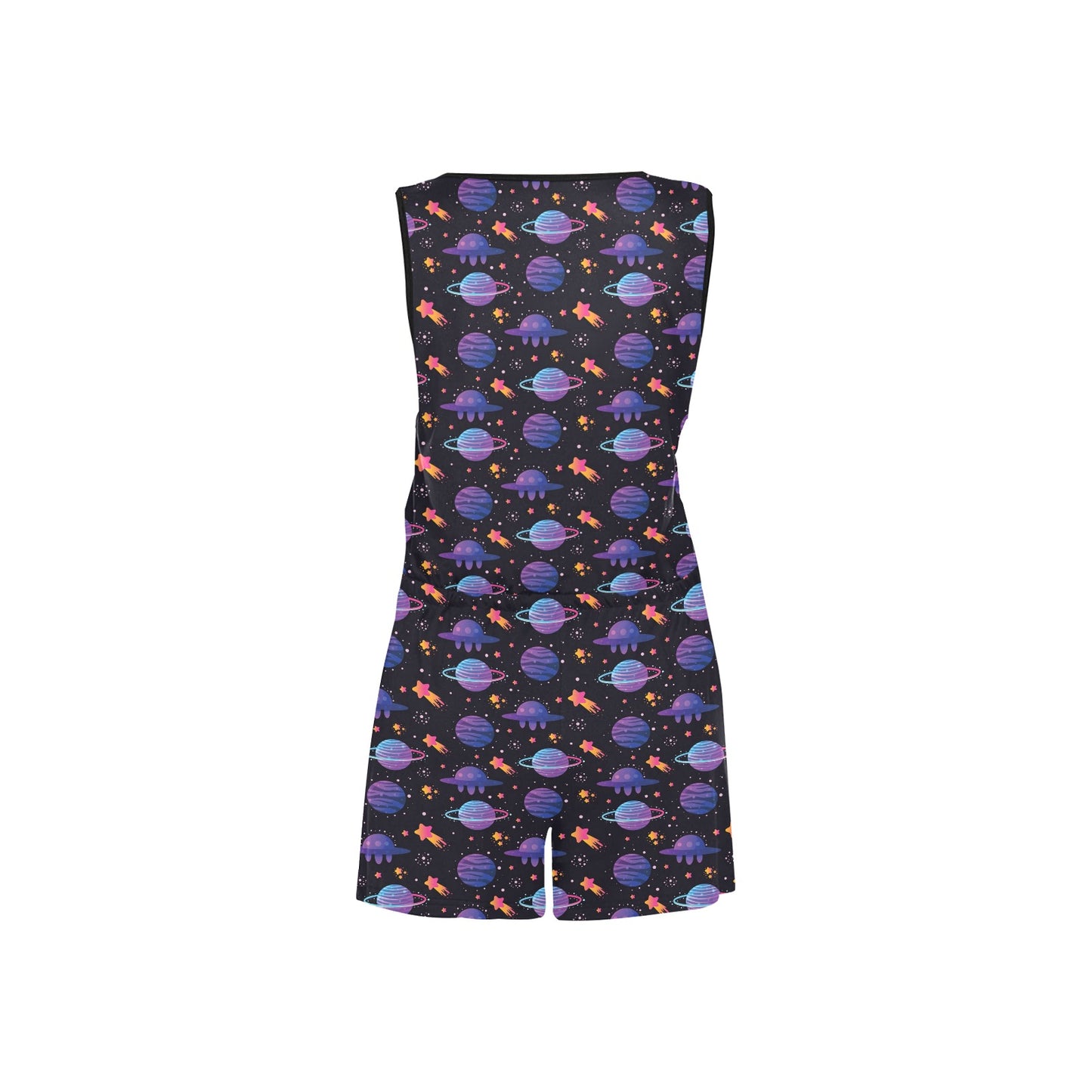 UFO Star Galaxy Print Design LKS308 Women's Sleeveless Romper