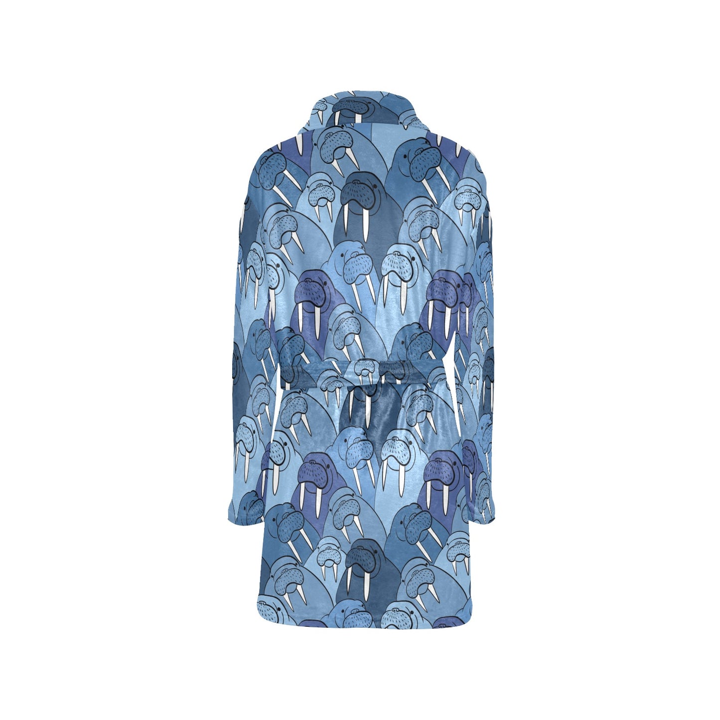 Walrus Pattern Print Design 01 Women's Fleece Robe