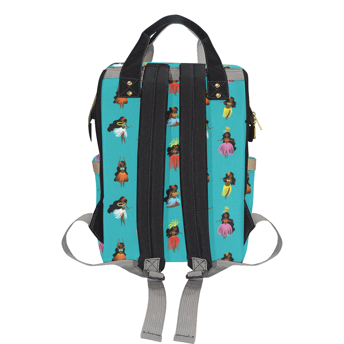 Hula Dancers Pattern Print Design 04 Diaper Bag Backpack