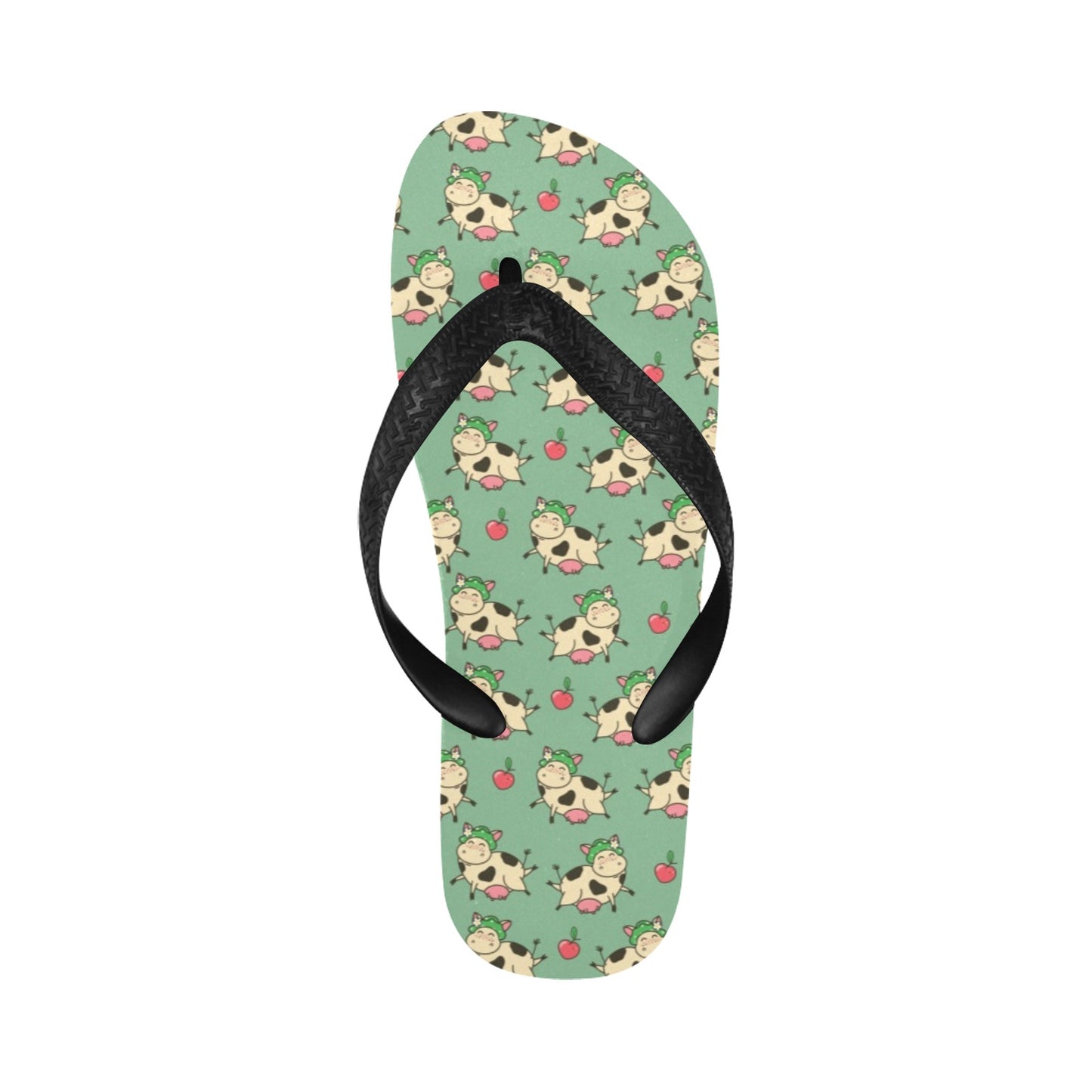 Cattle Print Design LKS402 Flip Flops