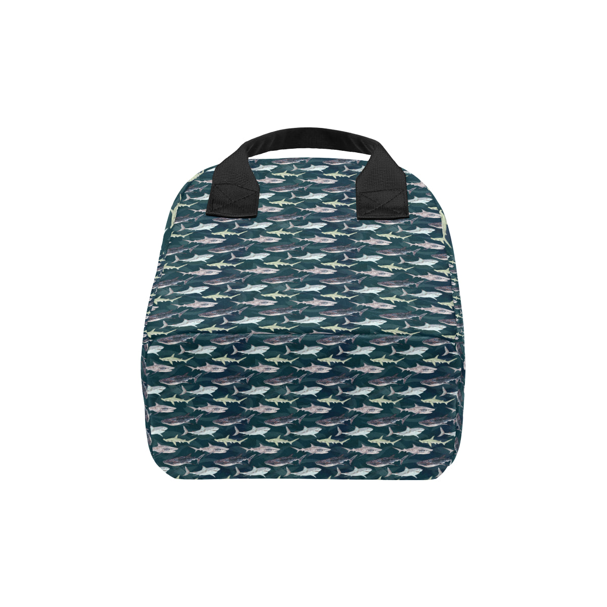 Shark Pattern Print Insulated Lunch Bag