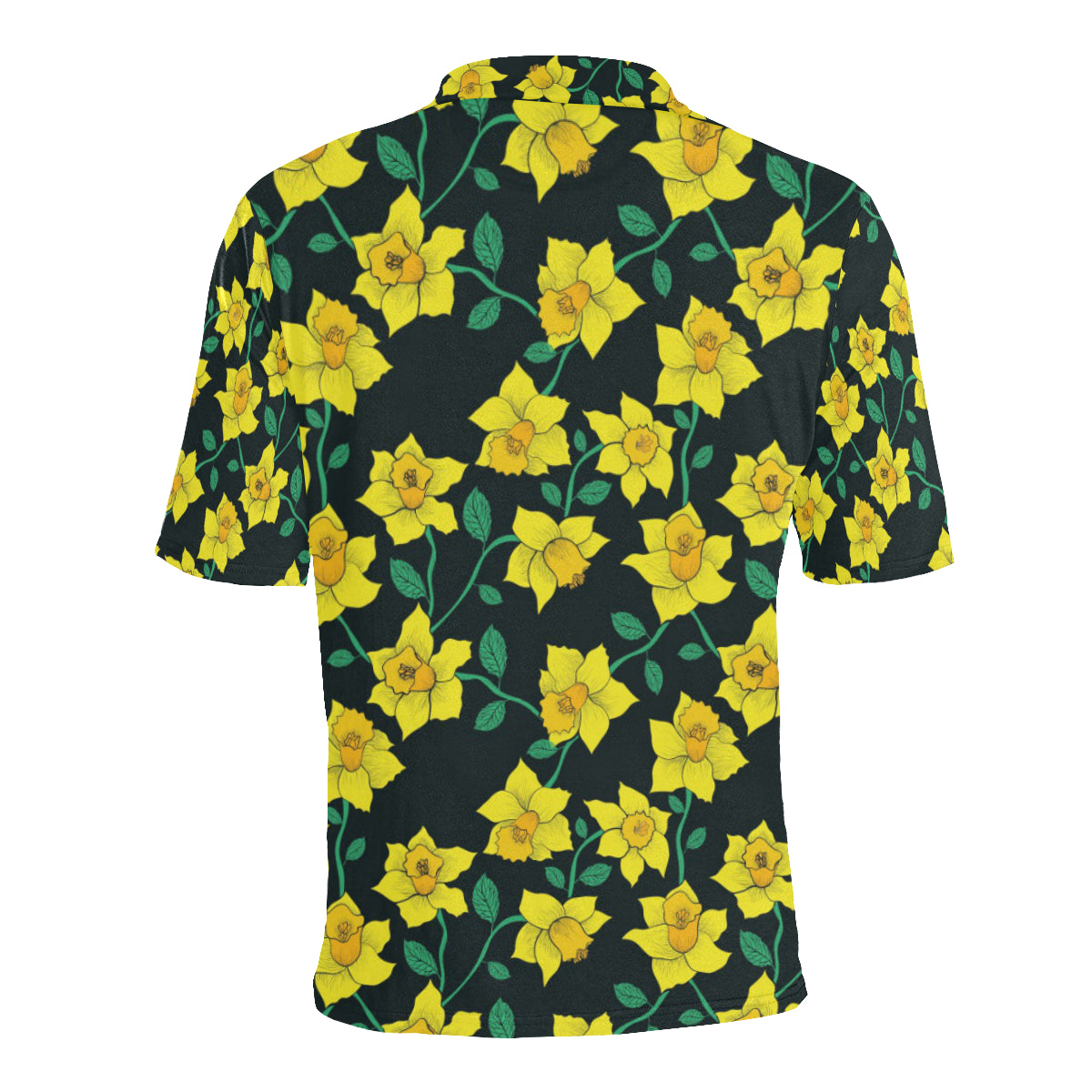 Daffodils Pattern Print Design DF03 Men Polo Shirt