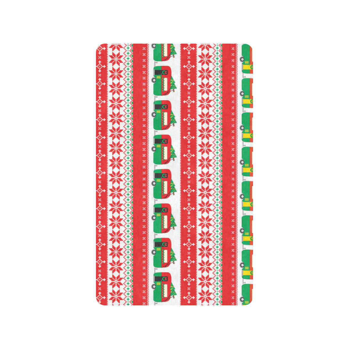Camper Camping Ugly Christmas Design Print Rubber Doormat