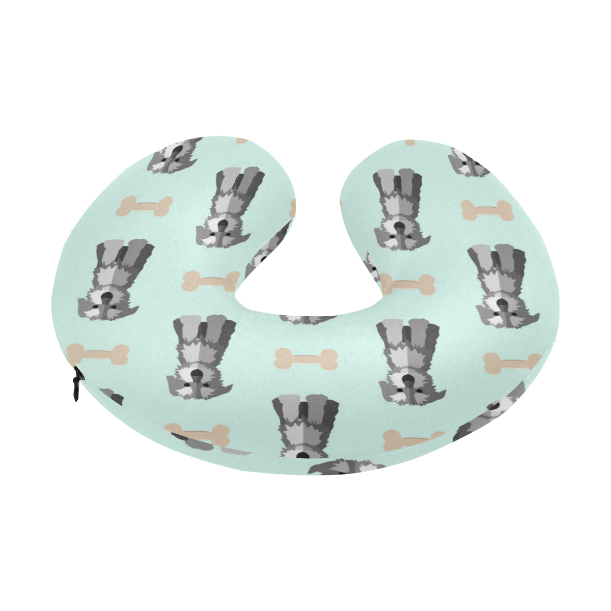 Schnauzers Pattern Print Design A03 U-Shaped Travel Neck Pillow