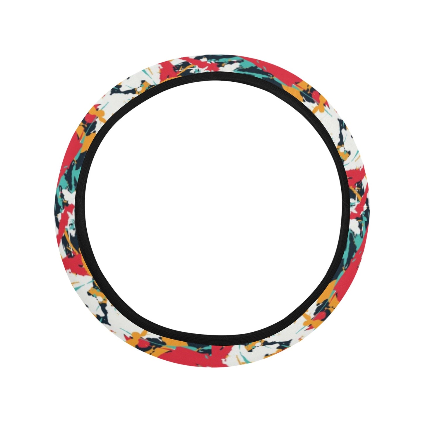 Splatter Print Design LKS304 Steering Wheel Cover with Elastic Edge