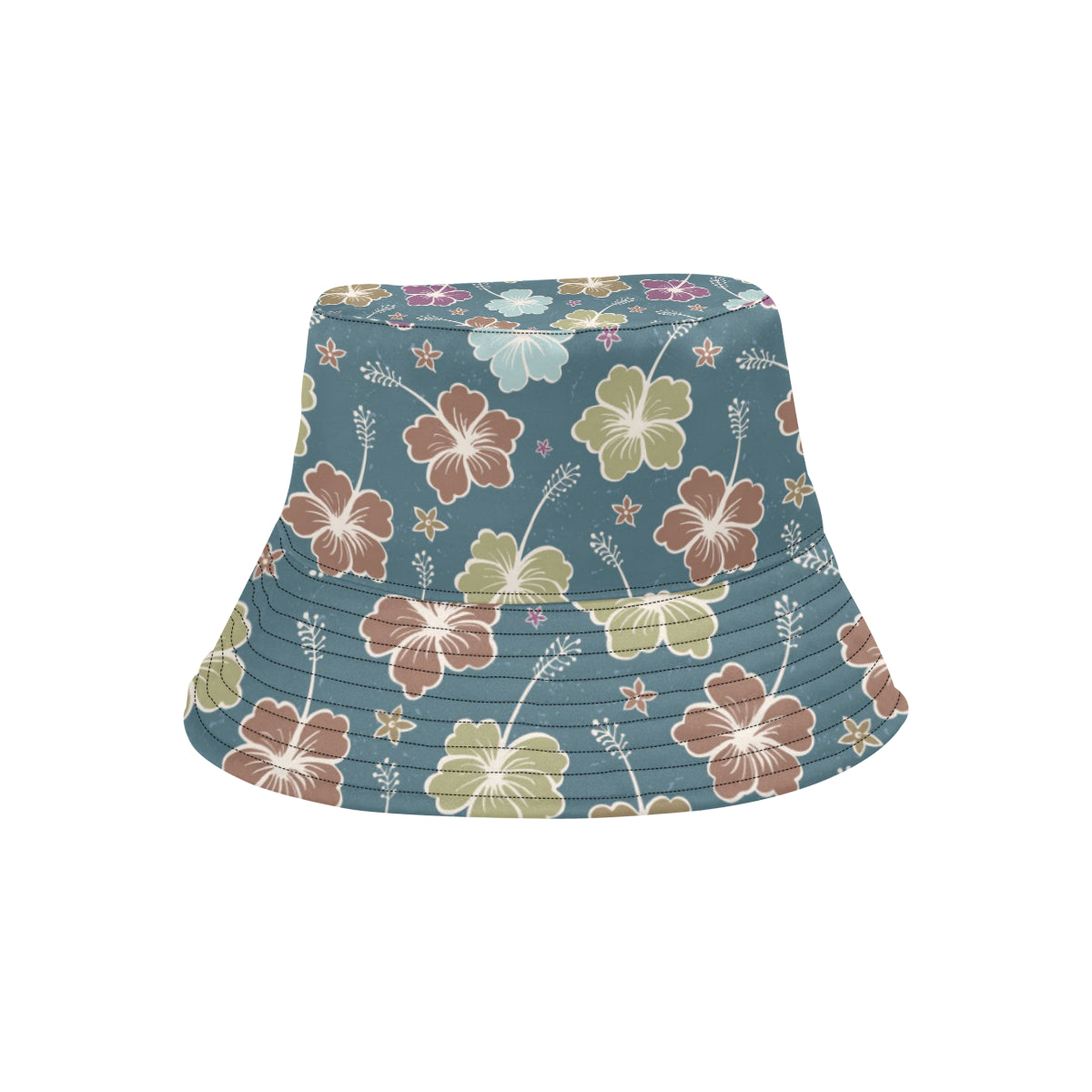 Hibiscus Pattern Print Design HB033 Unisex Bucket Hat