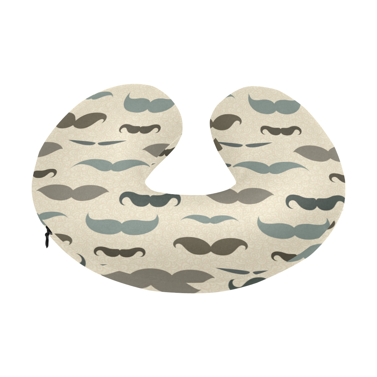 Mustache Pattern Print Design A01 U-Shaped Travel Neck Pillow