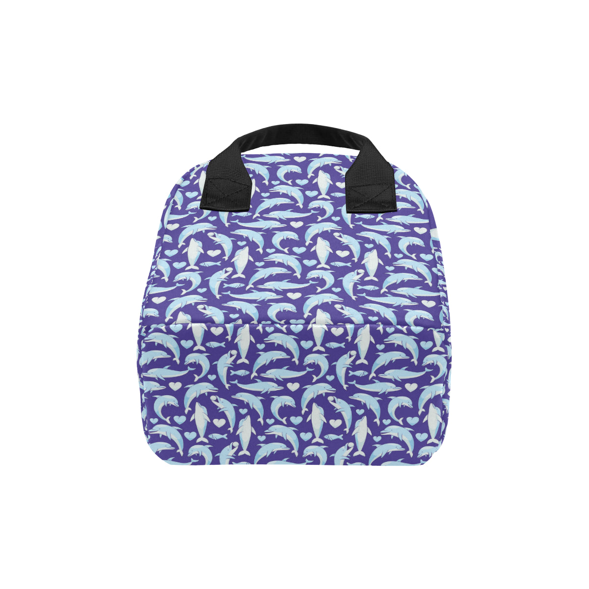 Dolphin Smile Print Pattern Insulated Lunch Bag