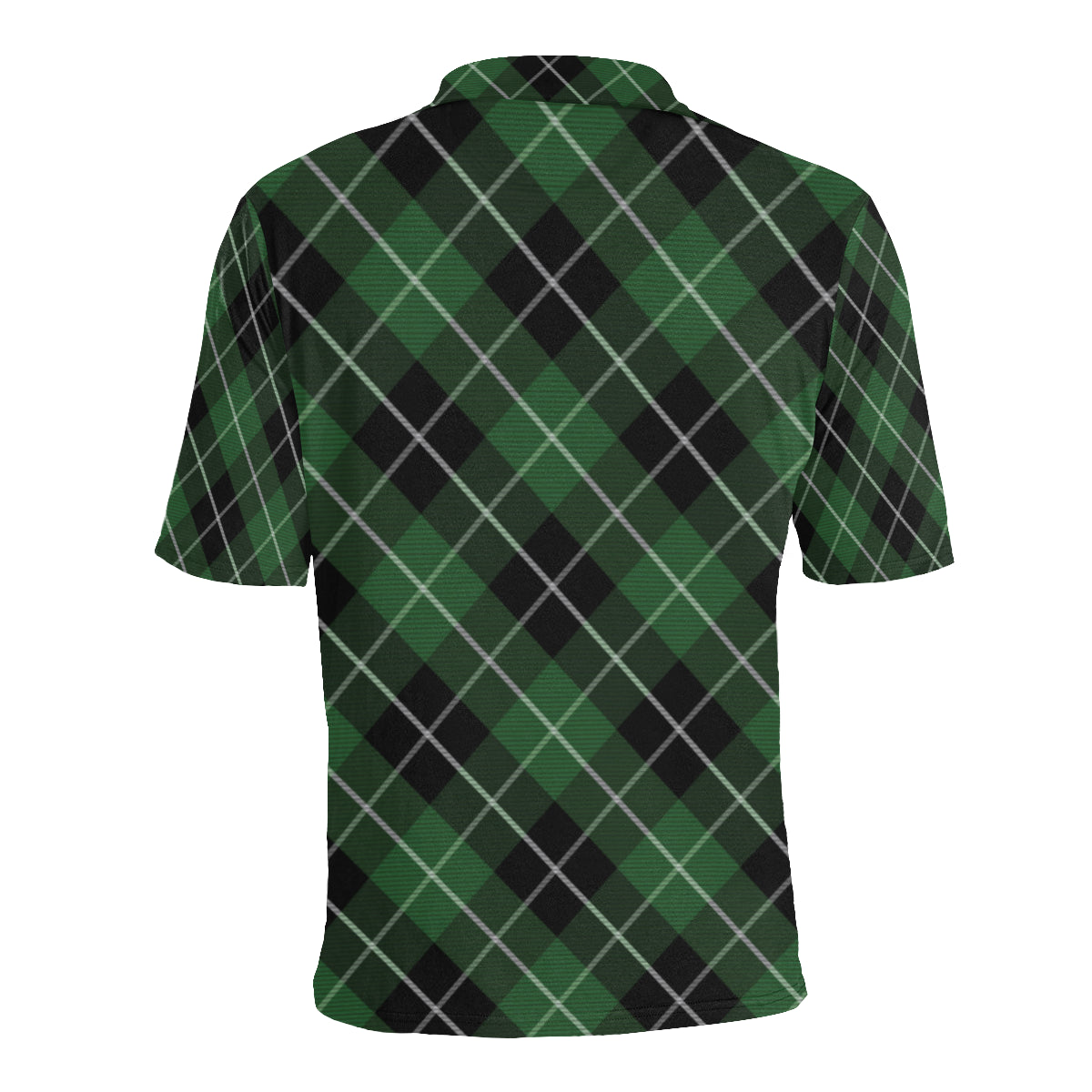 Plaid Green Pattern Print Design A05 Men Polo Shirt