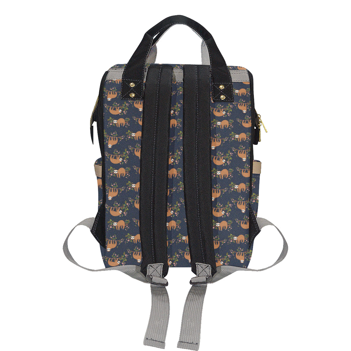 Sloth flower Design Themed Print Diaper Bag Backpack