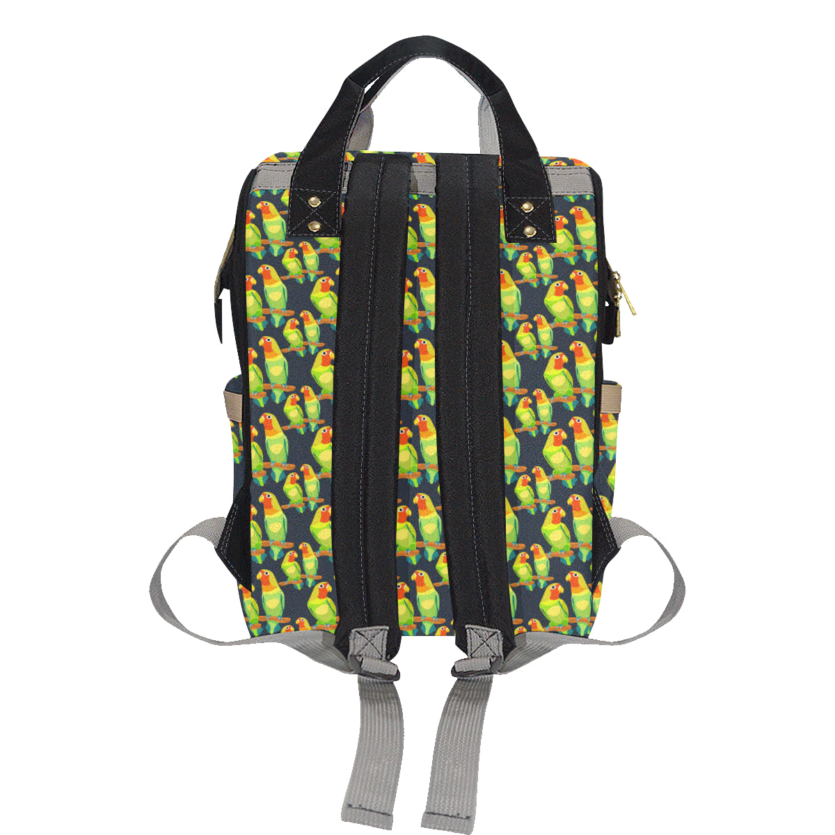 Lovebird Pattern Print Design 01 Diaper Bag Backpack