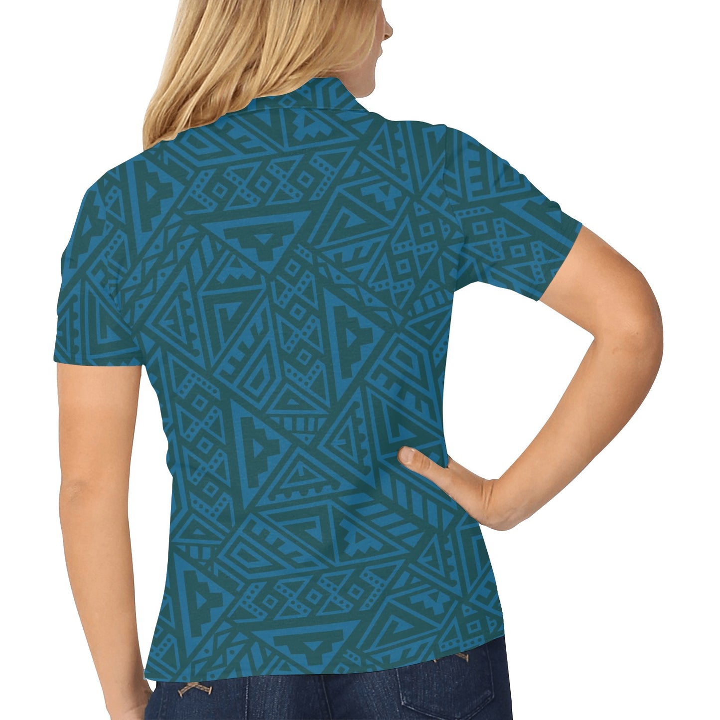 Maori Pattern Print Design 03 Women's Polo Shirt