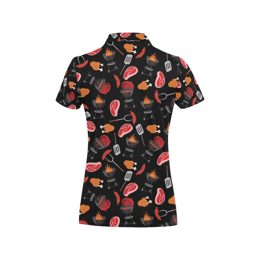 Barbecue Pattern Print Design 04 Women's Polo Shirt