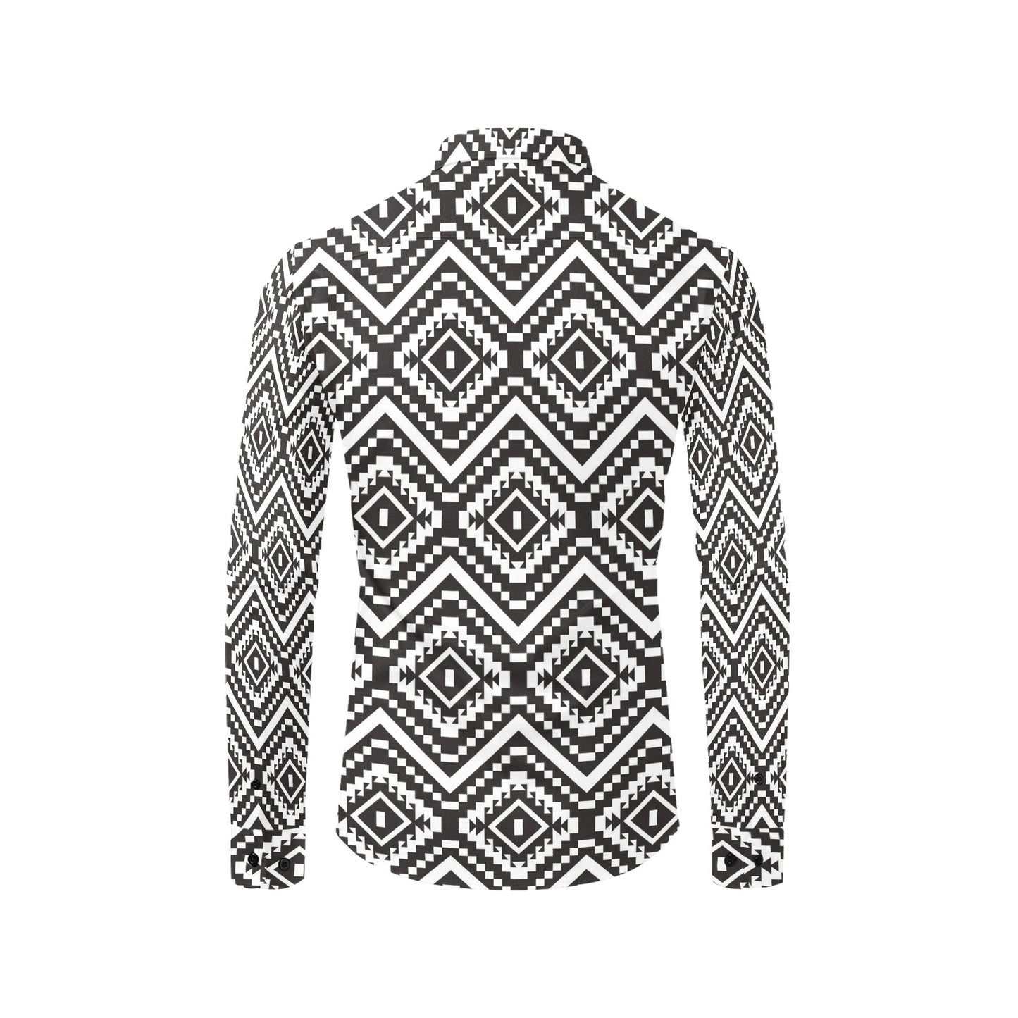 Tribal Pattern Print Design LKS303 Men's Long Sleeve Dress Shirt