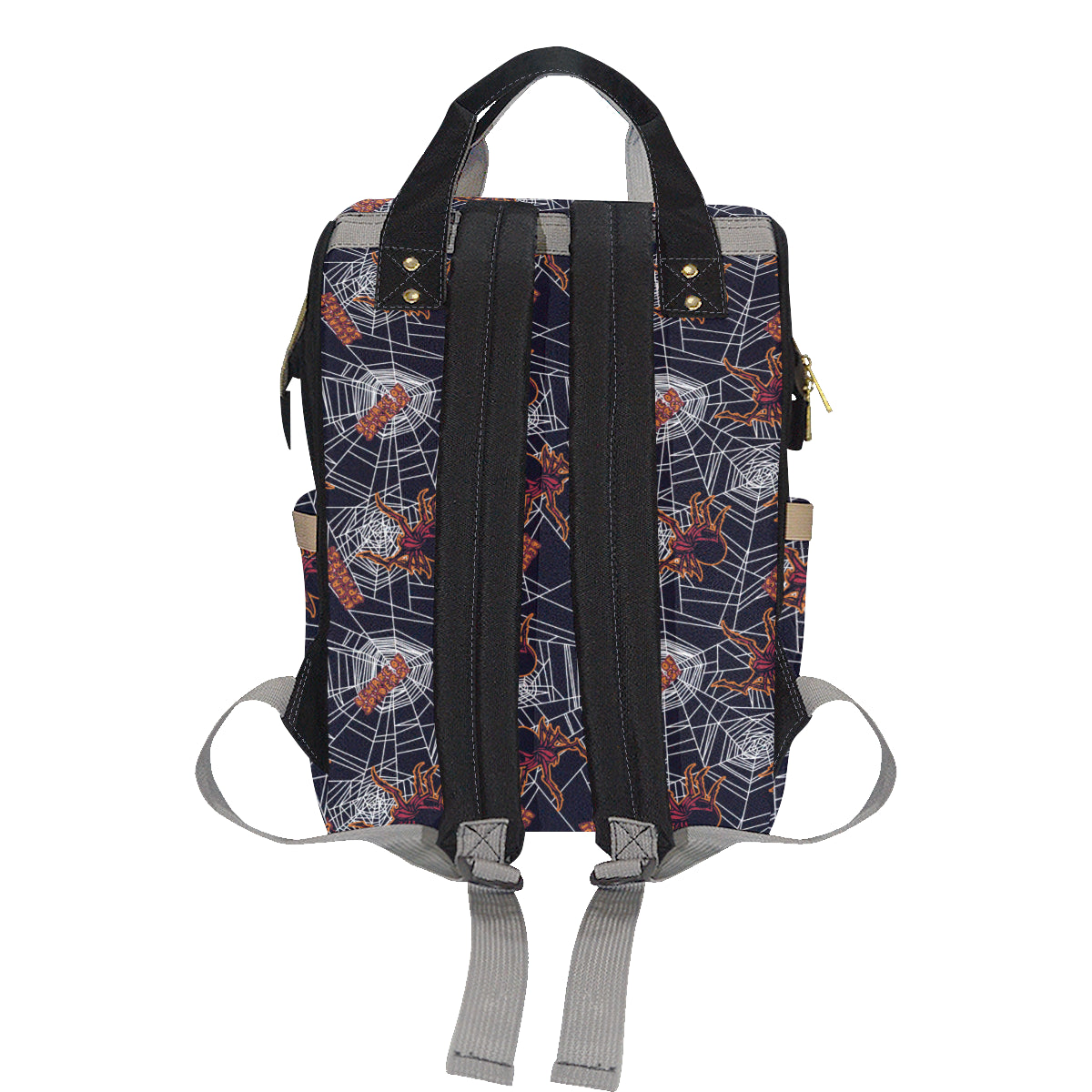 Tarantula Spiderwebs Pattern Print Design 01 Diaper Bag Backpack
