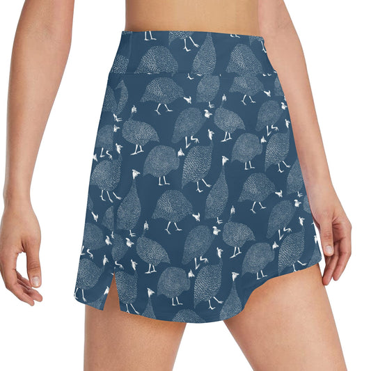 Guinea Fowl Print Design LKS401 17" Golf & Pickleball Skort with Pockets