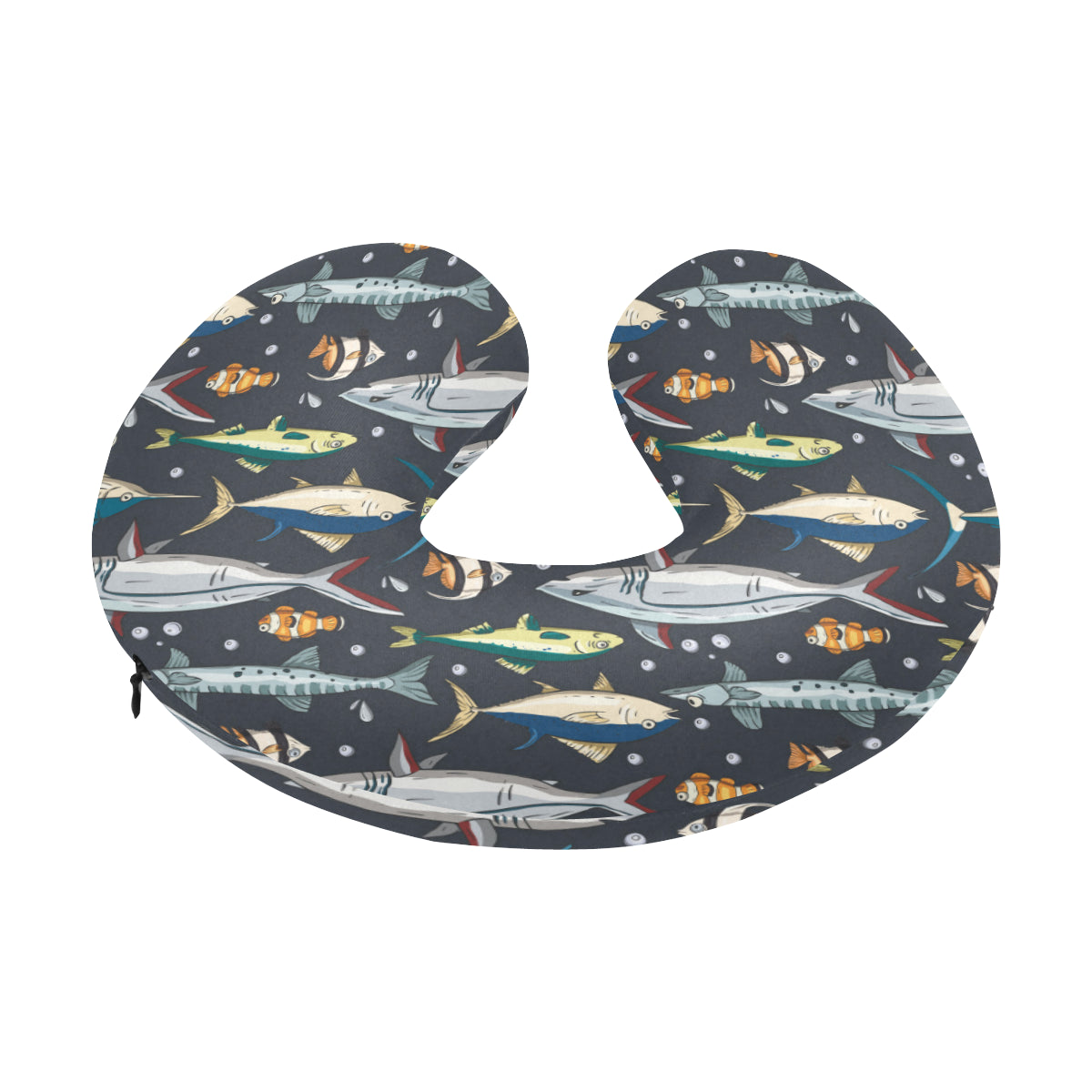 Swordfish Pattern Print Design 04 U-Shaped Travel Neck Pillow