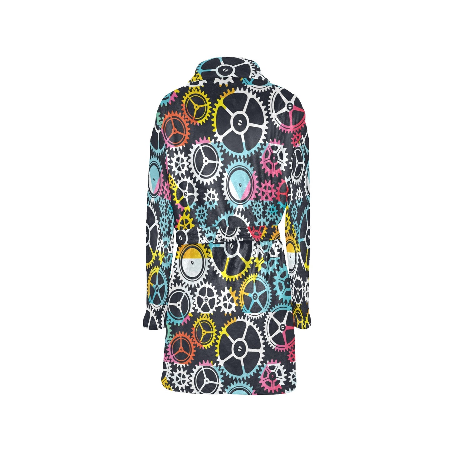 Mechanic Pattern Print Design 02 Women's Fleece Robe