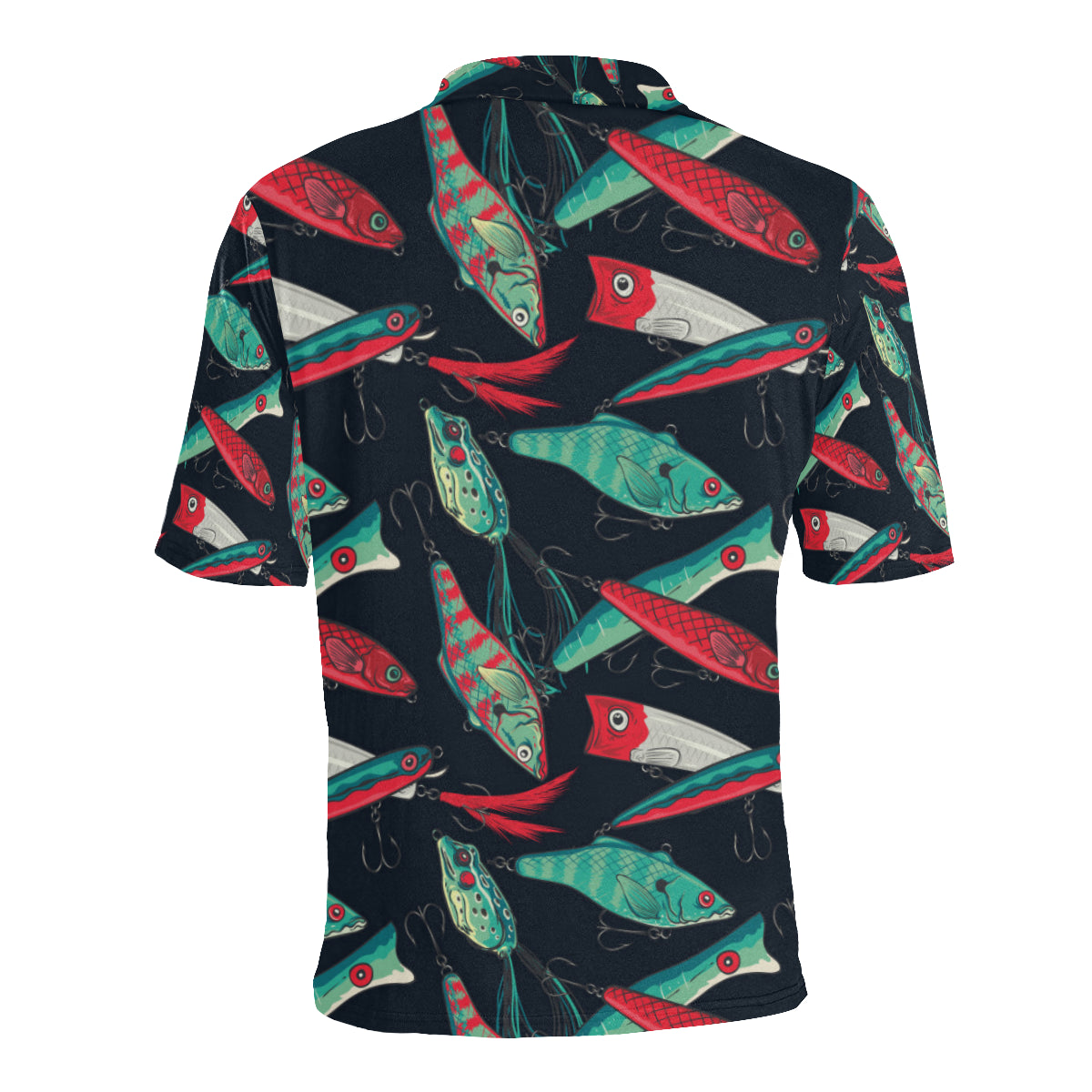 Fishing Bait Pattern Men Polo Shirt