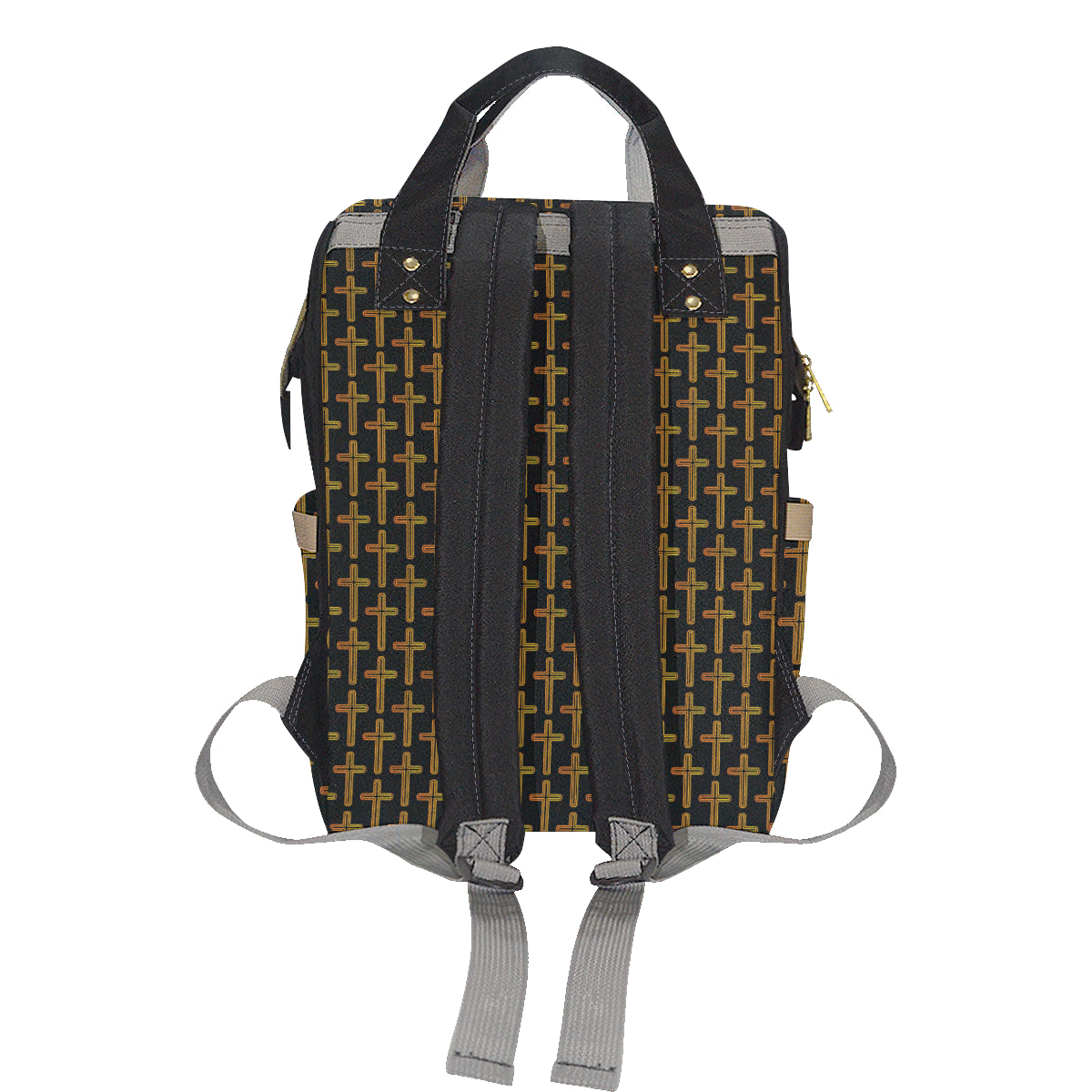 Cross Pattern Print Design 02 Diaper Bag Backpack