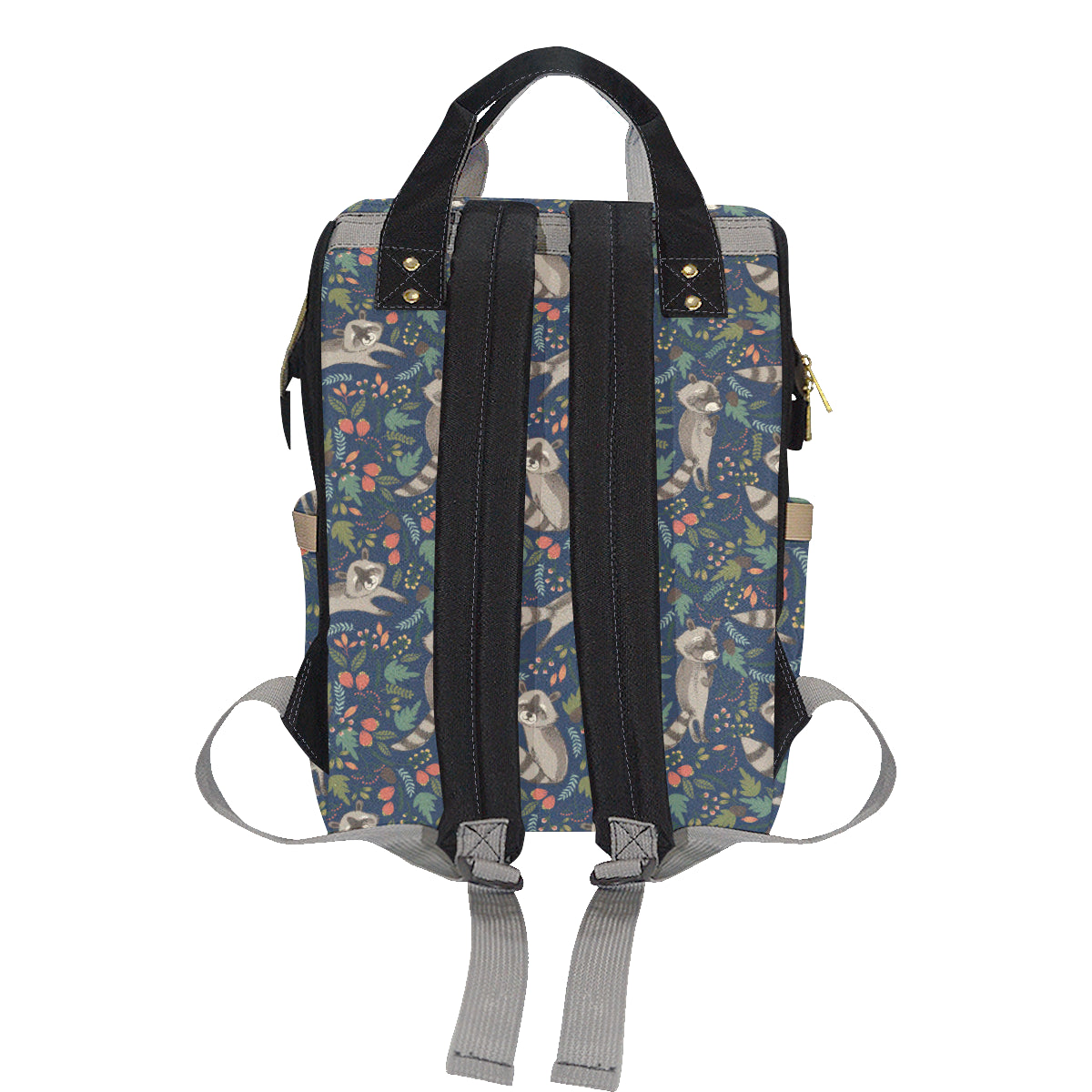 Raccoon Pattern Print Design A02 Diaper Bag Backpack
