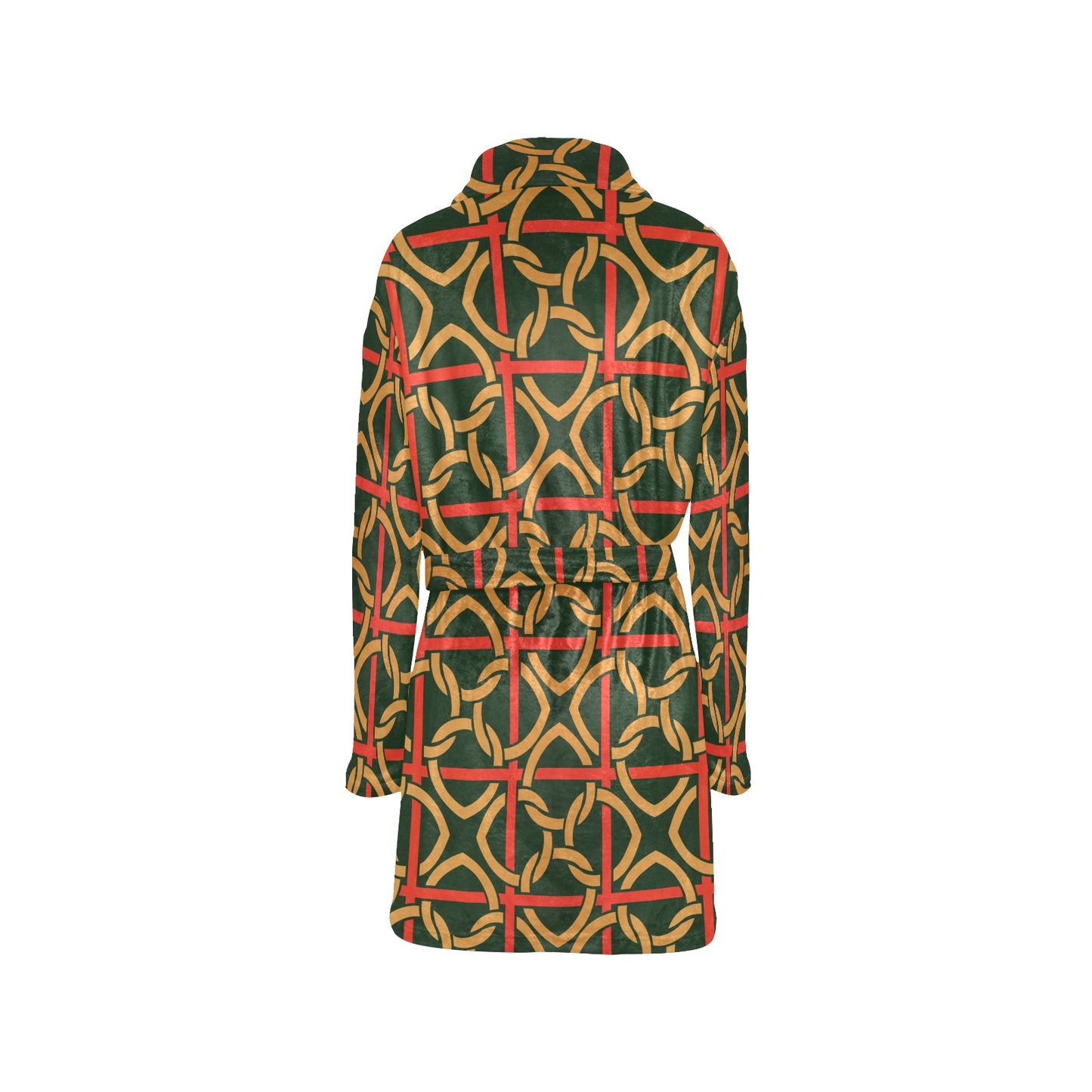 Irish Pattern Print Design 01 Women's Fleece Robe