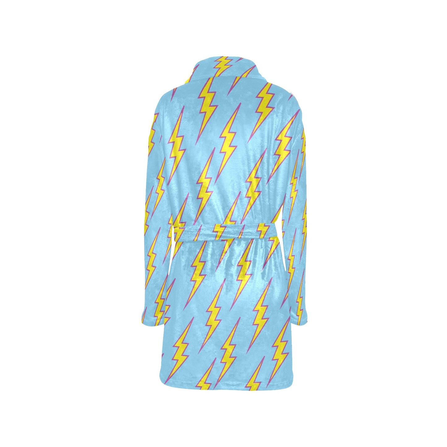 Lightning Thunder Pattern Print Design 02 Women's Fleece Robe