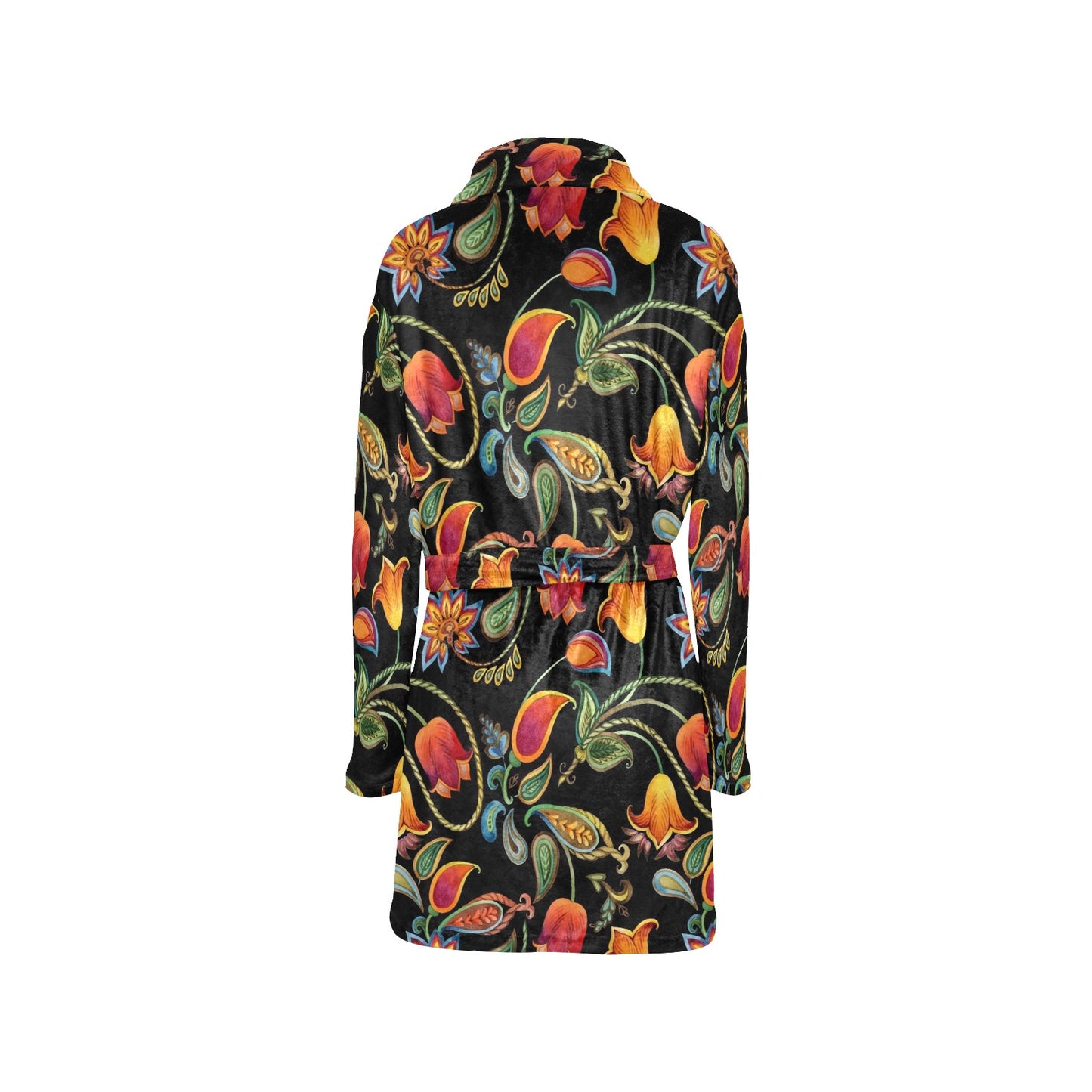 Tulip Boho Pattern Print Design TP09 Women's Fleece Robe