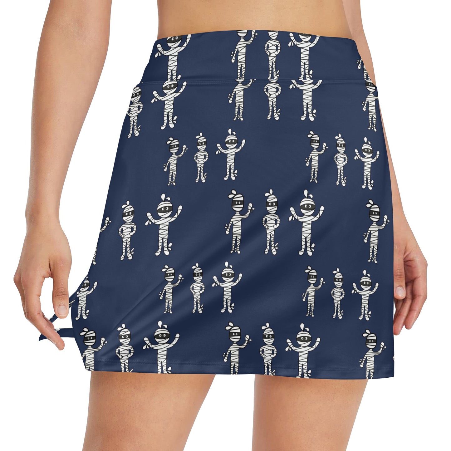 Mummy Print Design LKS306 Women's Golf Skirt with Pocket