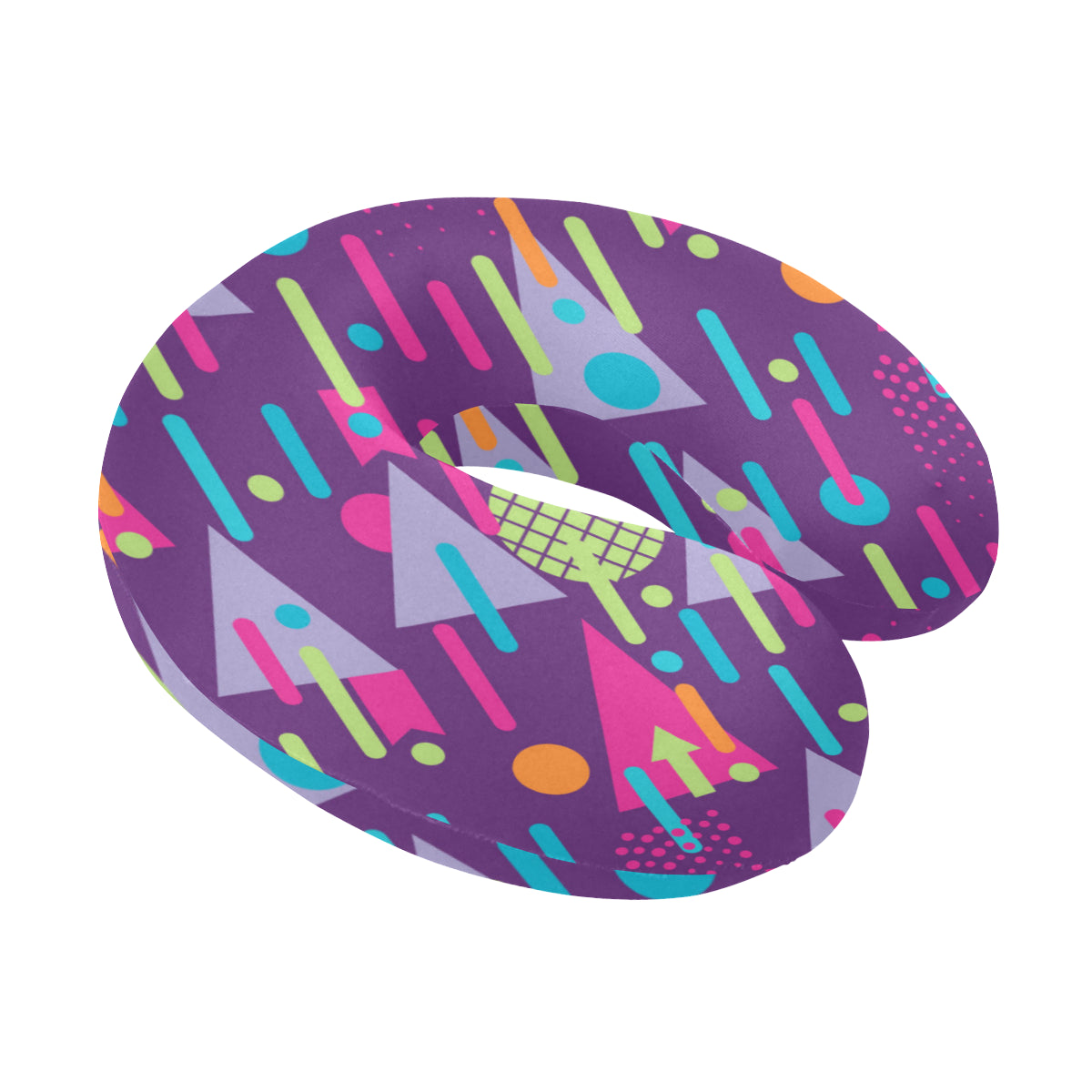 90s Pattern Print Design 4 U-Shaped Travel Neck Pillow