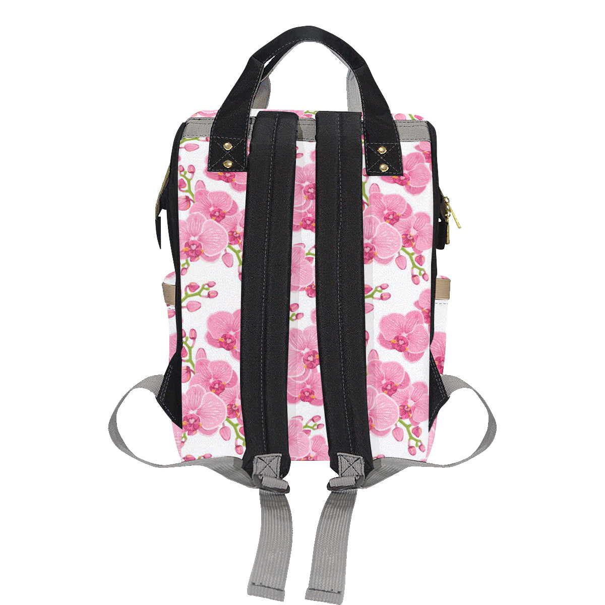 Orchid Pink Pattern Print Design OR07 Diaper Bag Backpack
