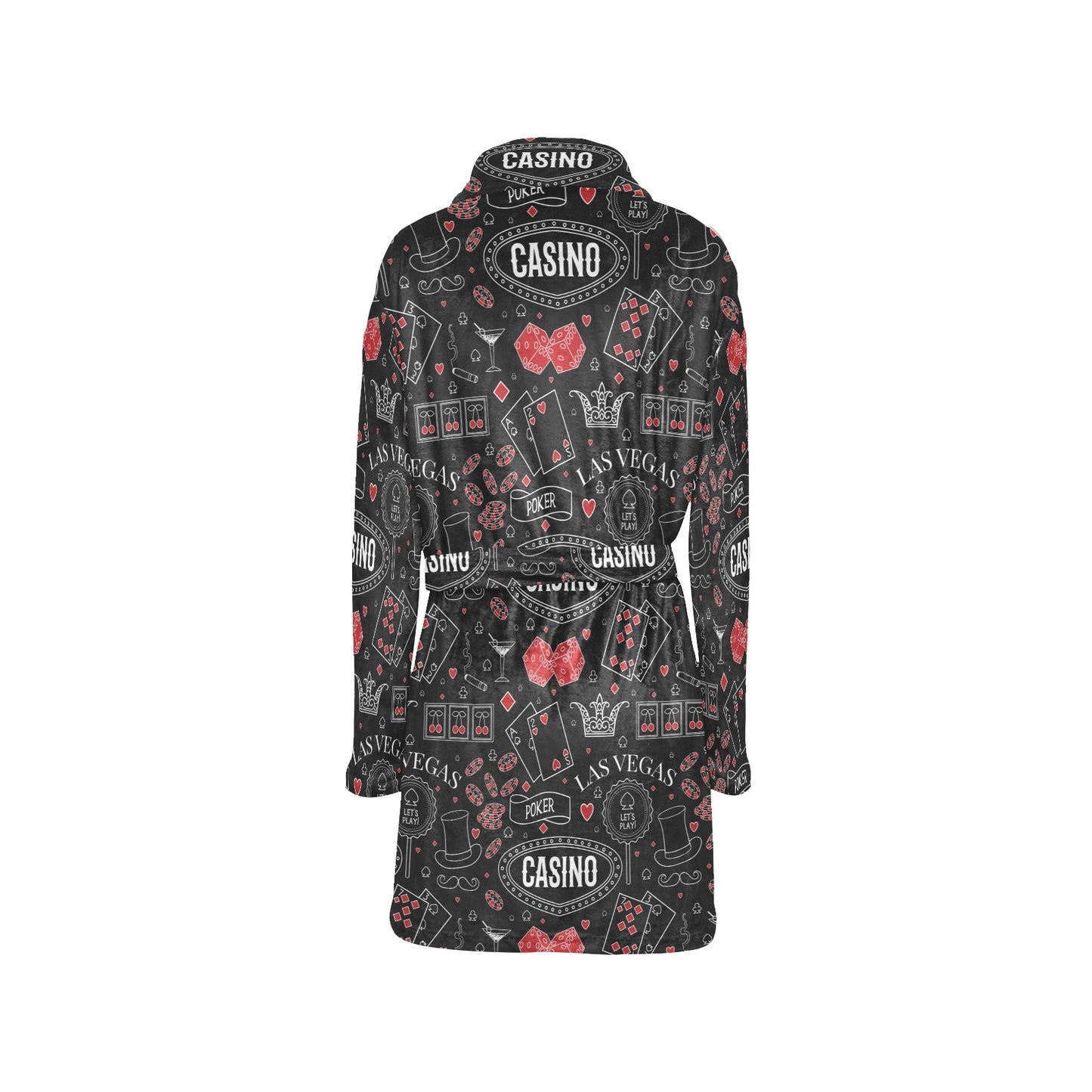 Casino Pattern Print Design 04 Women's Fleece Robe