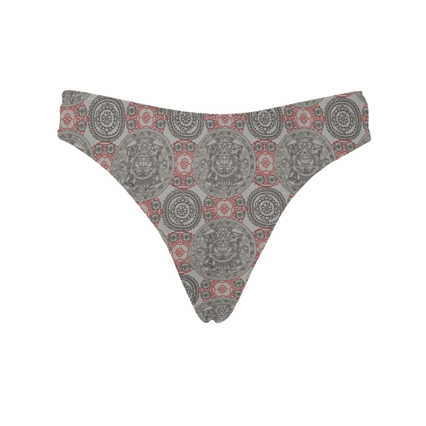 Calendar Aztec Style Print Pattern Women's Thongs