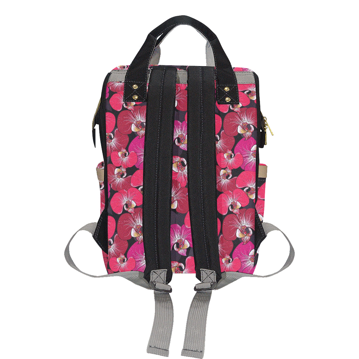 Orchid Red Pattern Print Design OR05 Diaper Bag Backpack