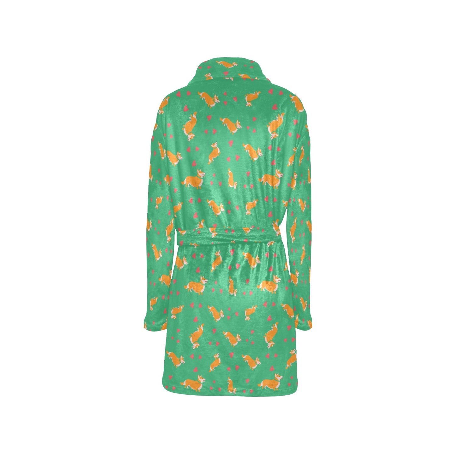 Cardigan Welsh Corgis Pattern Print Design 03 Women's Fleece Robe