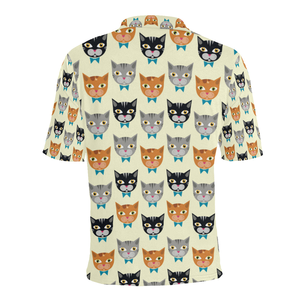 Cat Pattern Print Design 05 Men Polo Shirt