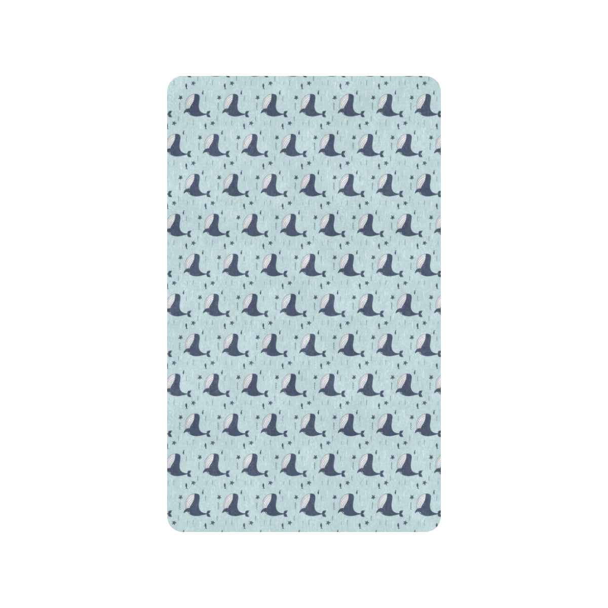 Whale Cute Design Themed Print Rubber Doormat