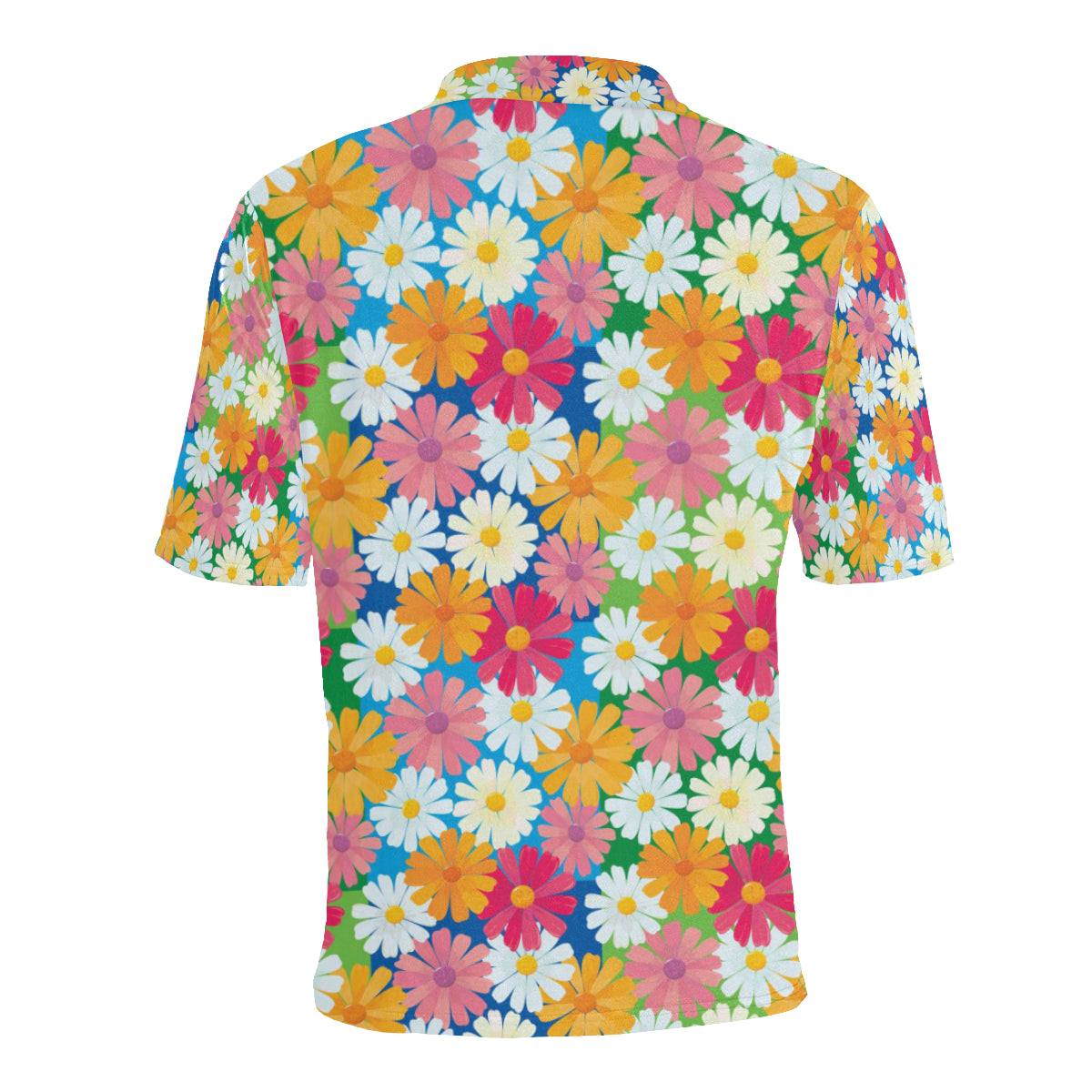 Daisy Pattern Print Design DS05 Men Polo Shirt