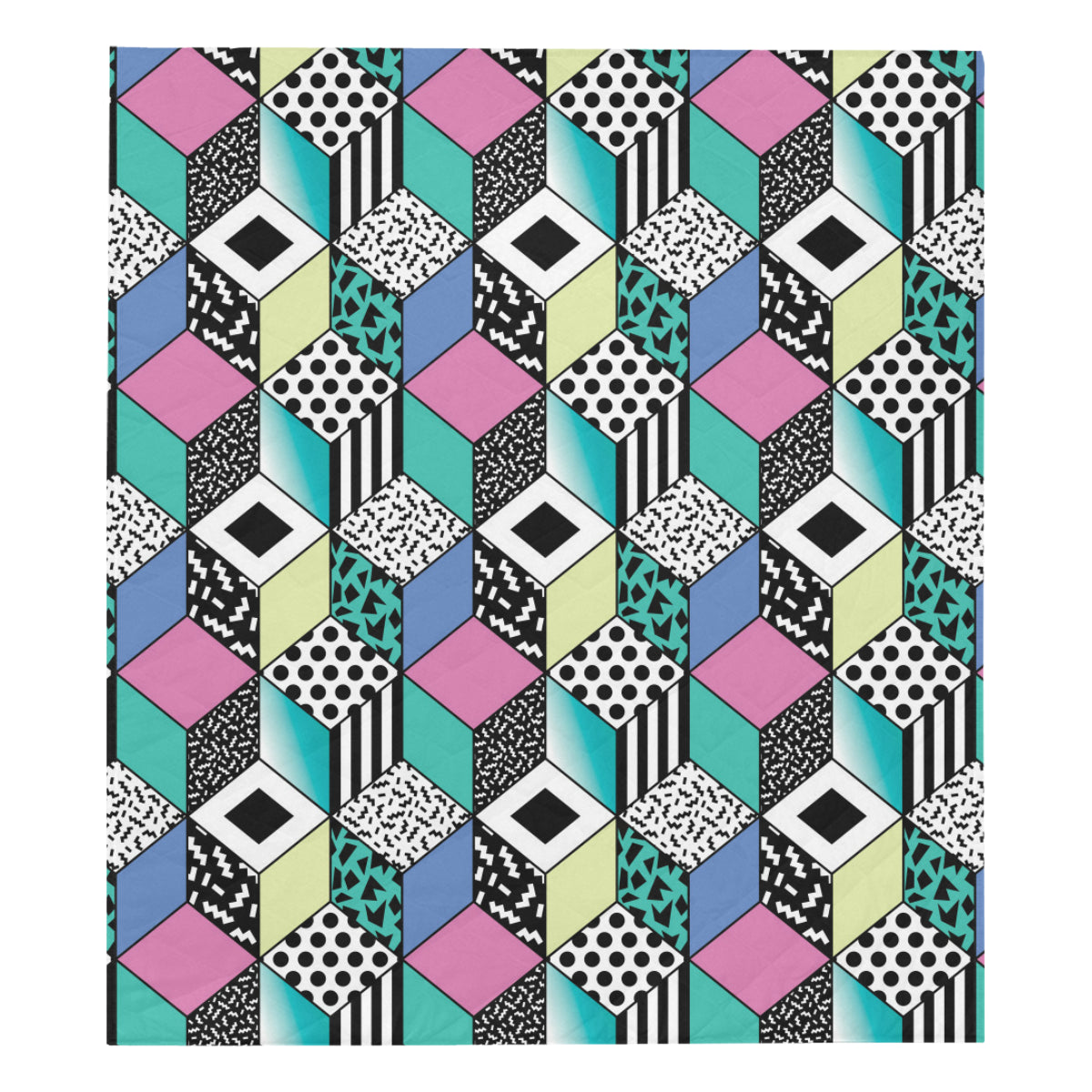 90s Pattern Print Design 3 Premium Quilt