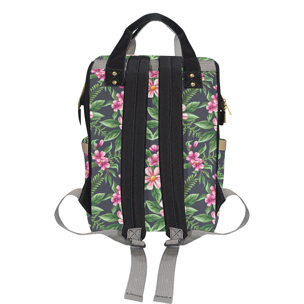 Summer Floral Pattern Print Design SF010 Diaper Bag Backpack