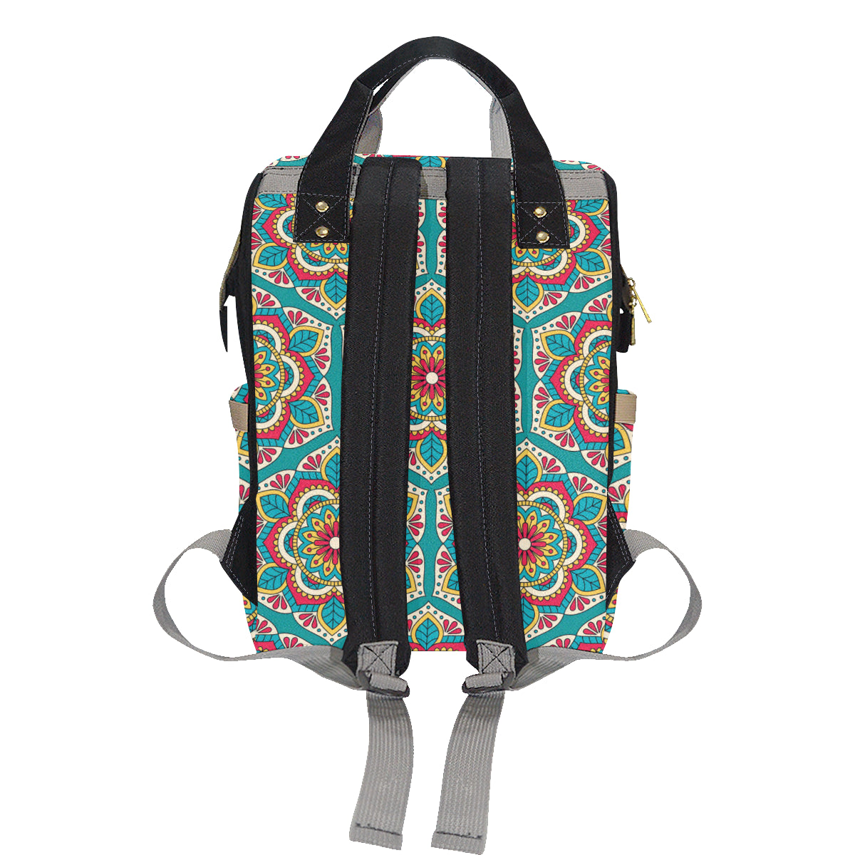 Mandala Pattern Print Design 03 Diaper Bag Backpack