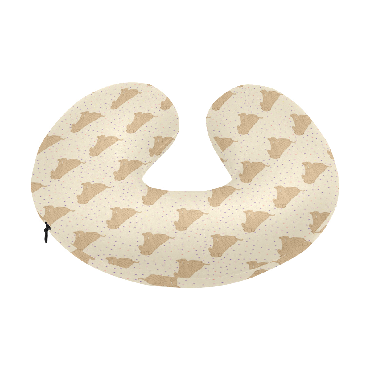 Chinese Shar Pei Pattern Print Design 01 U-Shaped Travel Neck Pillow