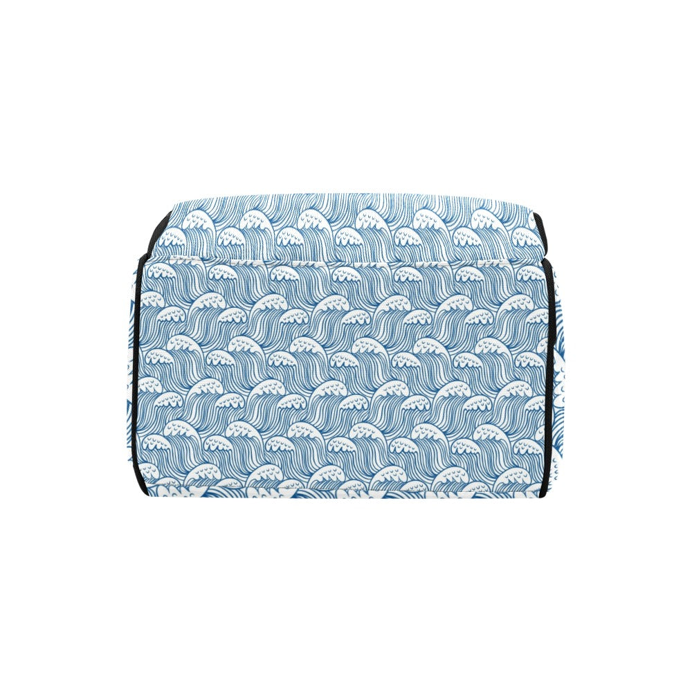 Wave Print Design LKS306 Diaper Bag Backpack