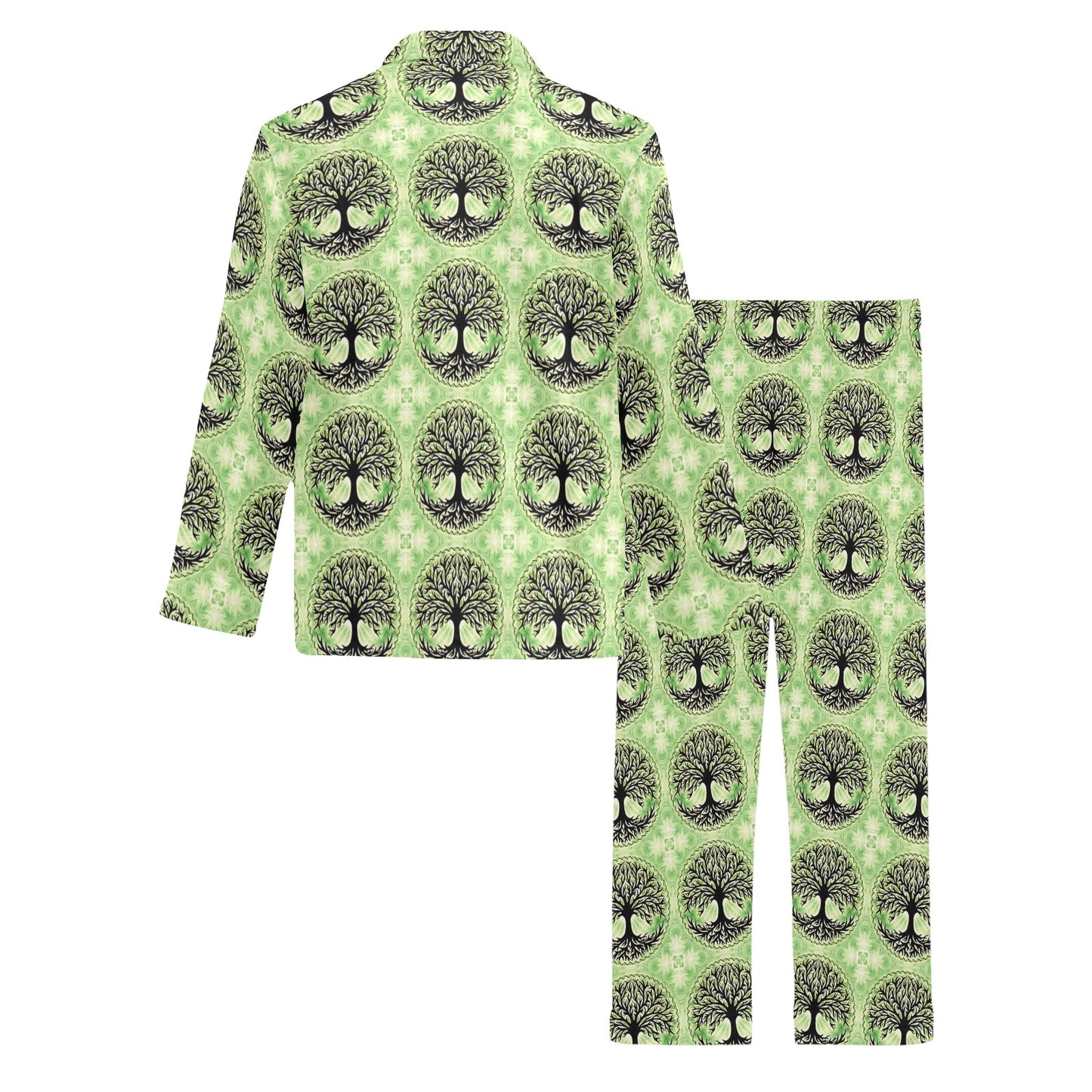 Celtic Pattern Print Design 010 Men's Long Pajama Set
