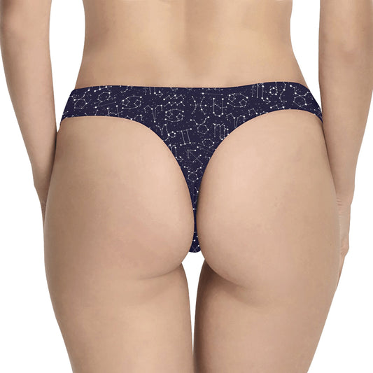Zodiac Pattern Design Print Women's Thongs