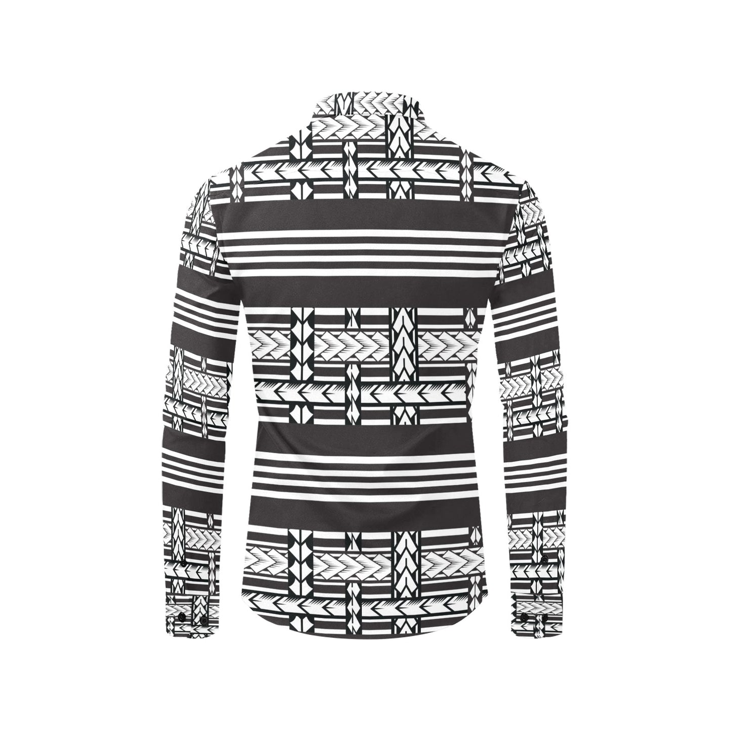 Samoan Tattoo Print Design LKS304 Men's Long Sleeve Dress Shirt