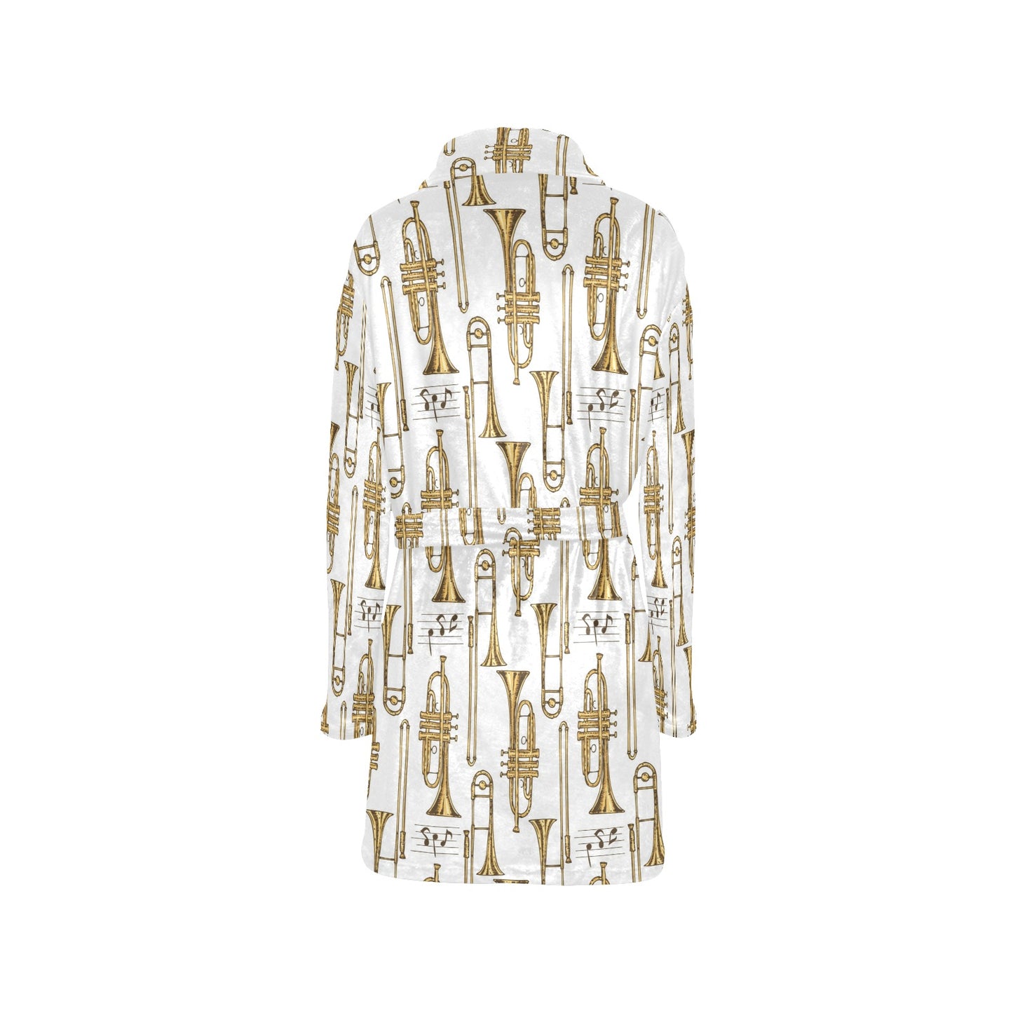 Trombone Pattern Print Design 04 Women's Fleece Robe