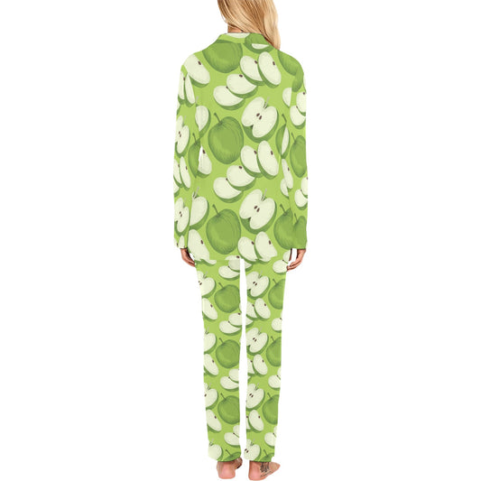 Apple Pattern Print Design AP010 Women's Long Pajama Set